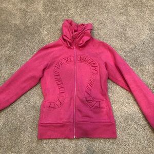 Lululemon scuba sweater, high collar zip up sz 6